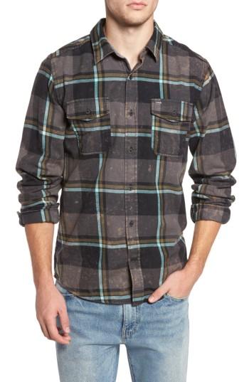Men's Hurley Burnside Plaid Shirt - Black