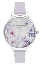 Women's Olivia Burton Sunlight Florals Leather Strap Watch, 34mm