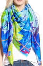 Women's Echo Botanica Square Scarf, Size - Blue
