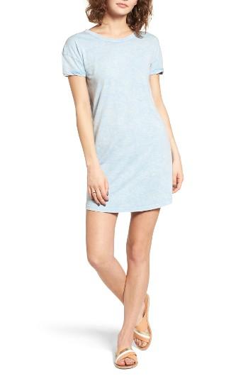 Women's Rvca Topped Off Open Back T-shirt Dress - Blue