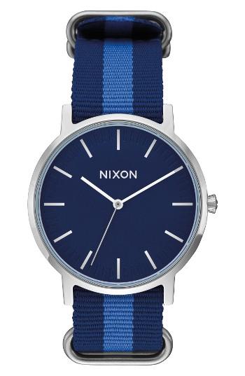 Men's Nixon Porter Nylon Strap Watch, 40mm