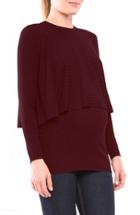 Women's Olian Kim Popver Maternity/nursing Tunic Top - Red