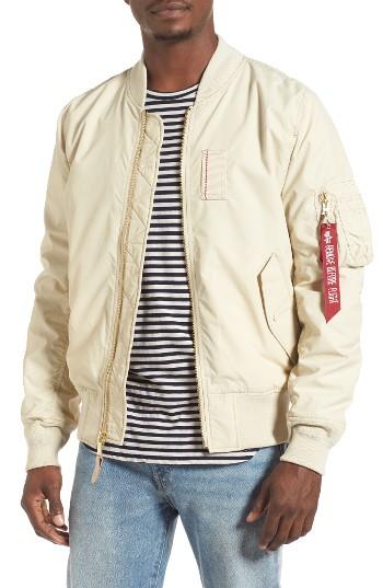 Men's Alpha Industries 'skymaster' Lightweight Ma-1 Bomber Jacket - White