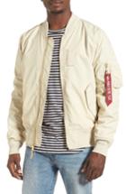 Men's Alpha Industries 'skymaster' Lightweight Ma-1 Bomber Jacket - White