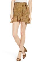 Women's Rebecca Minkoff Alice Floral Wrap Miniskirt, Size - Yellow