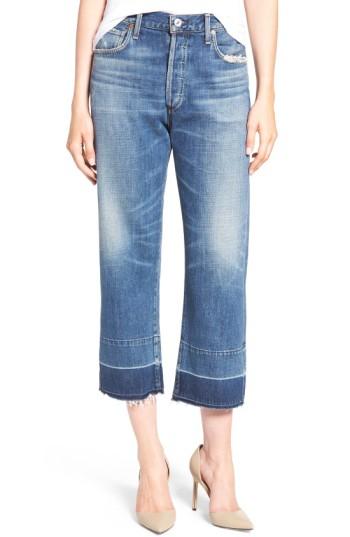 Women's Citizens Of Humanity Cora High Waist Released Hem Boyfriend Jeans - Blue