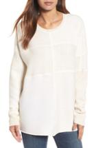 Women's Eileen Fisher Patchwork Wool Sweater - Ivory