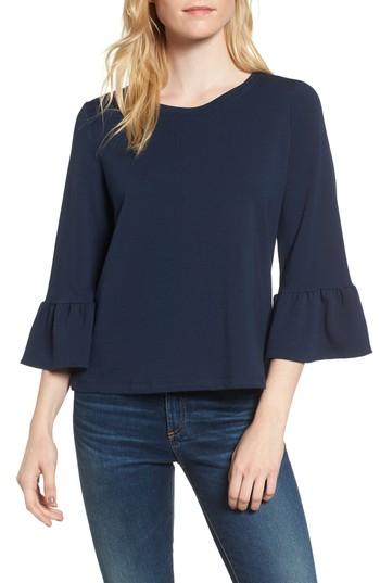 Women's Amour Vert Bernadette Bell Sleeve Sweatshirt - Blue
