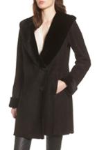 Women's Hiso Genuine Shearling Coat - Black