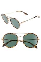 Women's Sonix Charli 50mm Mirrored Lens Round Sunglasses - Brown Tortoise/ Olive