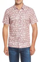 Men's Tori Richard La Palma Regular Fit Print Sport Shirt - Red