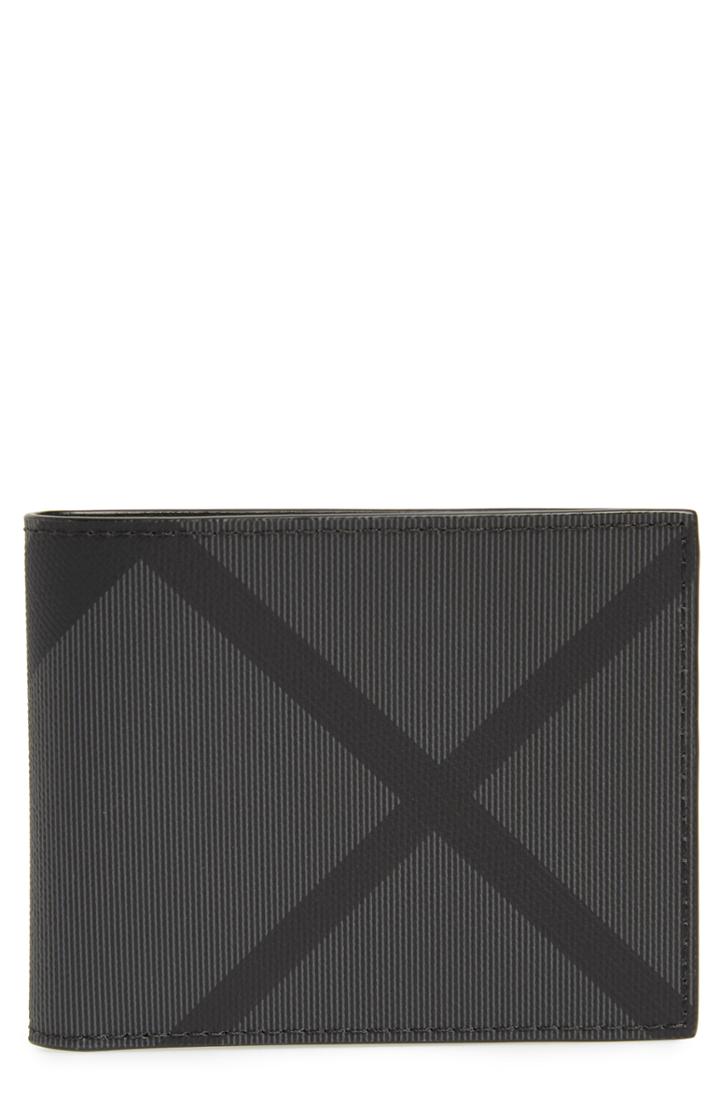 Men's Burberry Check Wallet - Grey
