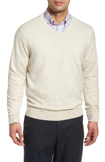 Men's Cutter & Buck Lakemont Classic Fit V-neck Sweater - Grey