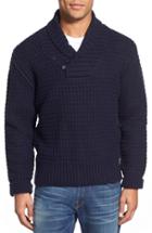 Men's Schott Nyc Shawl Collar Knit Pullover - Blue