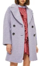 Women's Topshop Alicia Boucle Slouch Coat - Grey