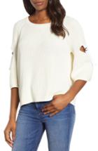 Women's 1.state Keyhole Cutout Sleeve Sweater, Size - White
