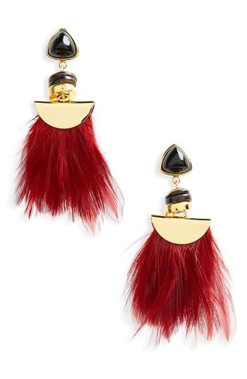 Women's Lizzie Fortunato Parrot Feather Drop Earrings