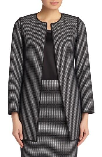 Women's Lafayette 148 New York Pria Check Jacket - Black