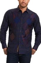 Men's Robert Graham El Rey Classic Fit Embroidered Sport Shirt - Purple