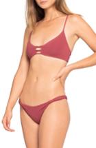 Women's L Space Flynn Domino Bikini Top - Burgundy
