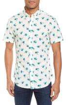 Men's Bonobos Slim Fit Palm Tree Print Sport Shirt R - White