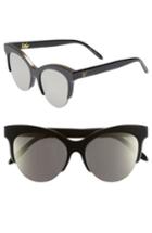 Women's Vow London Cody 52mm Cat Eye Sunglasses - Black/ Gold Flash