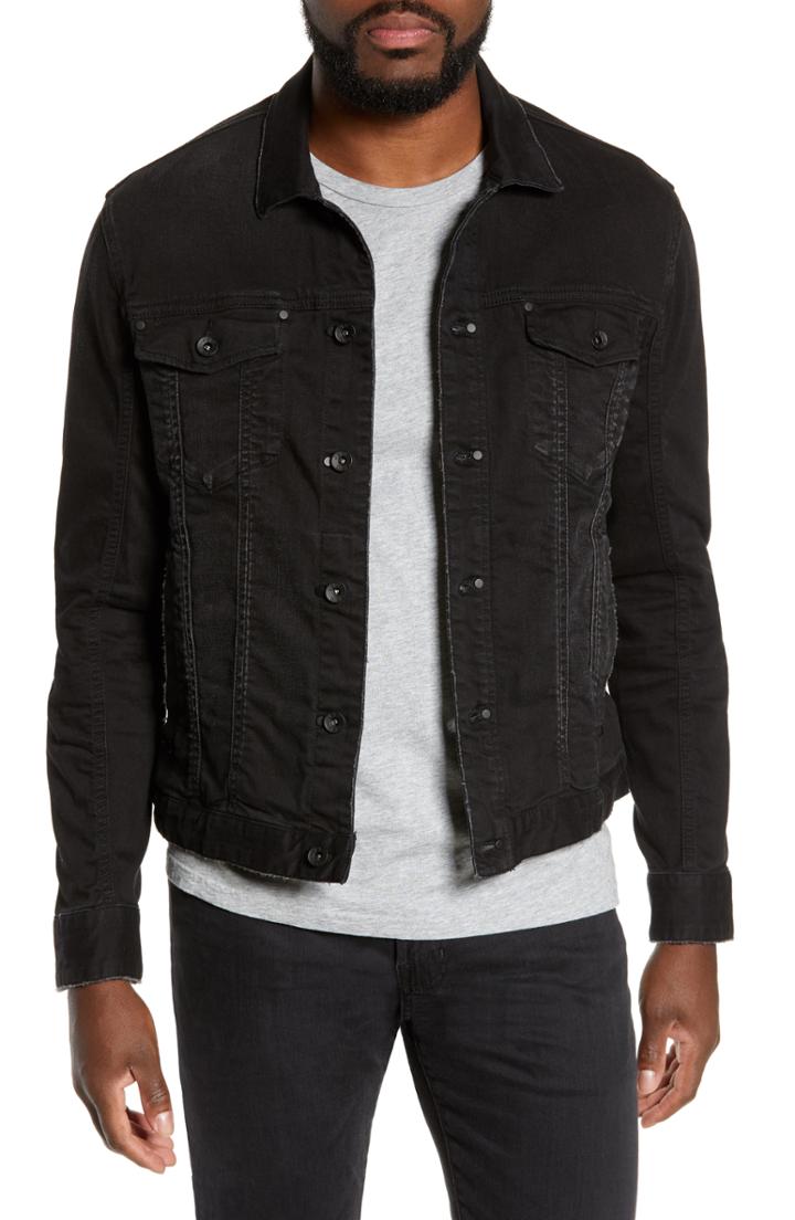 Men's John Varvatos Star Usa Denim Trucker Jacket - Black