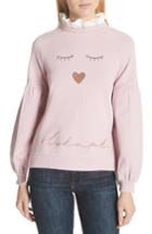 Women's Ted Baker London Evlin Face Logo Sweatshirt - Pink