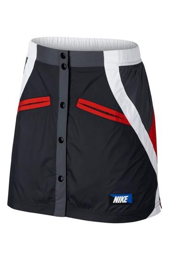 Women's Nike Sportswear Woven Moto Skirt - Black