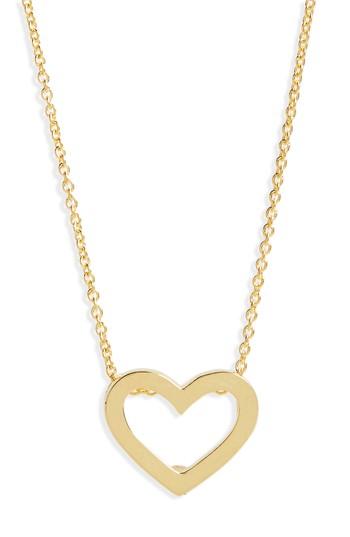 Women's Roberto Coin Gold Open Heart Necklace