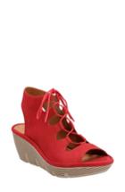 Women's Clarks Clarene Grace Wedge Sandal W - Red