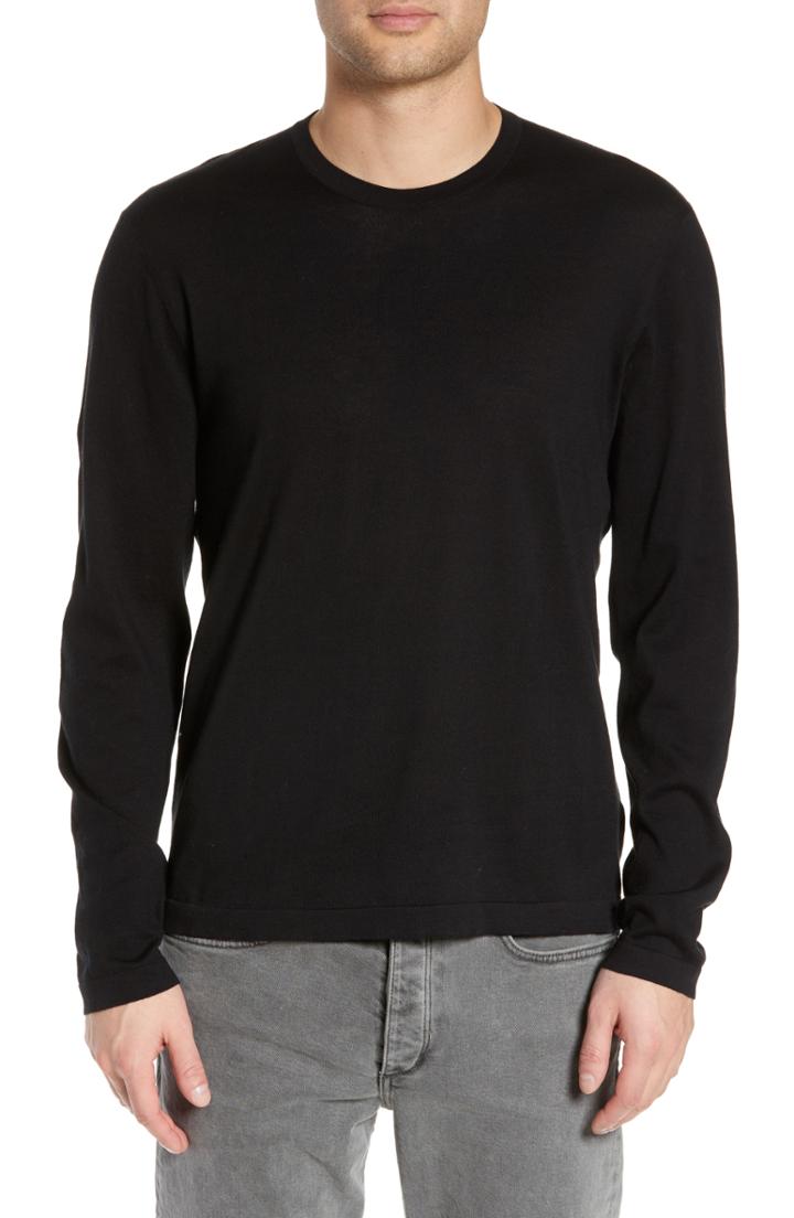 Men's James Perse Fine Gauge Crewneck Sweater (s) - Black