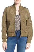 Petite Women's French Connection Bomber Jacket P - Green