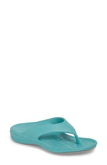 Women's Aetrex Lynco Flip Flop M - Blue