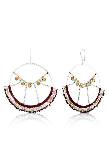 Women's Scosha Wonderland Mixed Metal & Turquoise Hoop Earrings