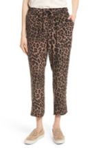 Women's Joie Ayanna B Leopard Print Silk Crop Pants