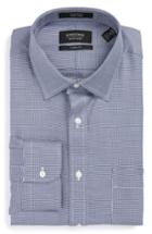 Men's Nordstrom Men's Shop Classic Fit Microgrid Dress Shirt .5 - 35 - Blue