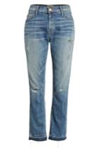 Women's Current/elliott The Cropped Straight Released Hem Jeans - Blue