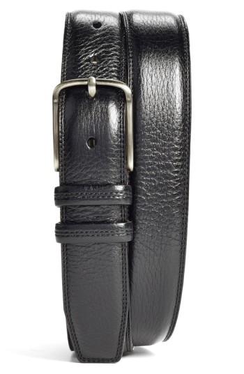 Men's Mezlan Deerskin Belt - Black