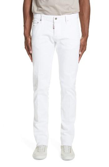 Men's Dsquared2 Slim Fit Jeans Eu - White