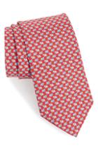 Men's Salvatore Ferragamo Gloria Print Silk Tie, Size - Red