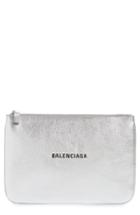 Balenciaga Everyday Leather Pouch - Metallic