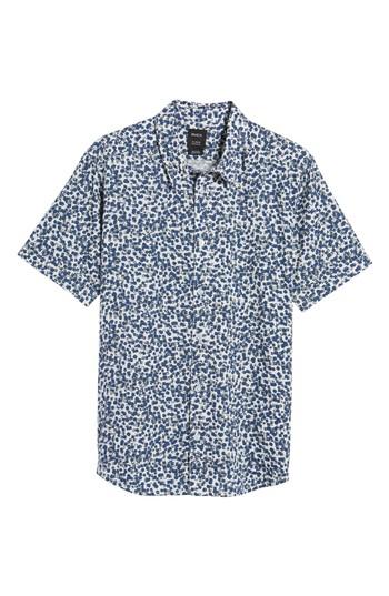 Men's Rvca Barrow Short Sleeve Woven Shirt - Ivory
