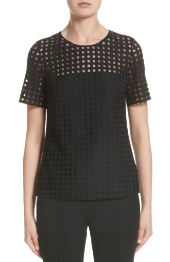 Women's Akris Punto Lace Blouse - Black