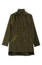 Women's Via Spiga Velvet Pull Packable Raincoat - Green