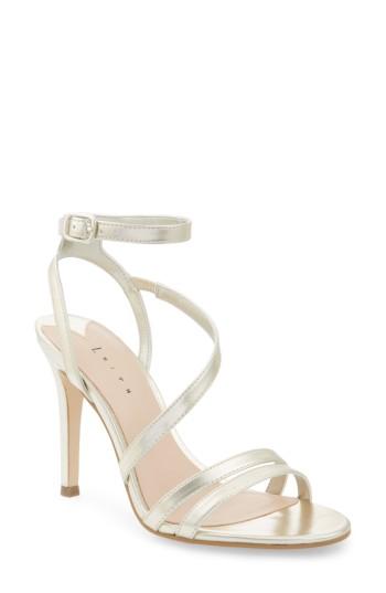 Women's Leith Ava Asymmetrical Strappy Sandal .5 M - Metallic