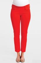Women's Maternal America Maternity Skinny Ankle Stretch Jeans - Red