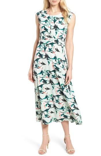 Women's Chaus Rainforest Knot Front Maxi Dress - Green