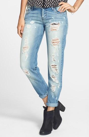 Sts Blue Destroyed Boyfriend Jeans (juniors) Light Wash