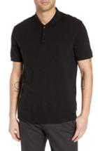 Men's Vince Slub Fit Polo Shirt, Size Medium - Black
